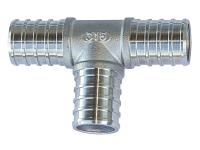 3/4" Stainless Steel PEX Barb Tee