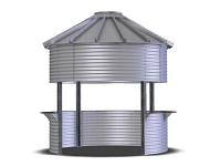 Sioux Steel Tank Gazebo - 21' Diameter - Galvanized Steel - 30 Degree Roof