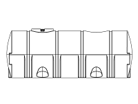 Snyder Horizontal Leg Tank (1.9 HDLPE) - 1650 Gallon