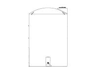 Snyder Vertical Water Storage Tank (Natural White) - 5000 Gallon