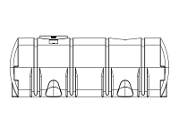 Snyder Horizontal Leg Tank (1.9 HDLPE) - 2000 Gallon