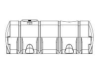 Snyder Horizontal Leg Tank (1.9 HDLPE) - 2000 Gallon