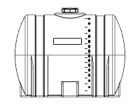 Snyder Horizontal Leg Tank (1.9 HDLPE) - 125 Gallon