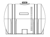 Snyder Horizontal Leg Tank (1.9 HDLPE) - 225 Gallon