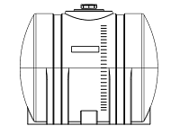 Snyder Horizontal Leg Tank (1.9 HDLPE) - 335 Gallon
