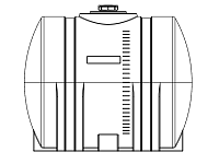 Snyder Horizontal Leg Tank (1.9 HDLPE) - 335 Gallon