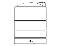 Snyder Vertical Chemical Storage Tank - 1500 Gallon