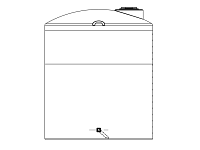 Snyder Vertical Chemical Storage Tank - 4100 Gallon