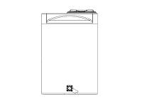Snyder Vertical Water Storage Tank (Natural White) - 210 Gallon
