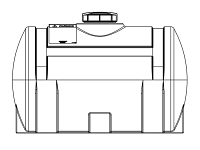 Snyder Horizontal Leg Tank (1.9 HDLPE) - 125 Gallon