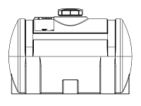 Snyder Horizontal Leg Tank (1.9 HDLPE) - 125 Gallon