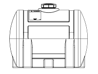 Snyder Horizontal Leg Tank (1.9 HDLPE) - 230 Gallon