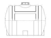 Snyder Horizontal Leg Tank (1.9 HDLPE) - 230 Gallon