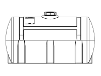 Snyder Horizontal Leg Tank (1.9 HDLPE) - 300 Gallon
