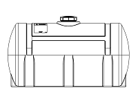 Snyder Horizontal Leg Tank (1.9 HDLPE) - 300 Gallon