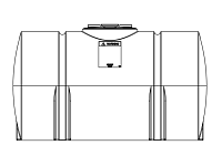 Snyder Horizontal Leg Tank (1.9 HDLPE) - 300 Gallon