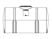Snyder Horizontal Leg Tank (1.9 HDLPE) - 300 Gallon