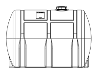 Snyder Horizontal Leg Tank (1.9 HDLPE) - 730 Gallon