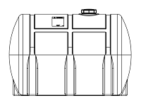 Snyder Horizontal Leg Tank (1.9 HDLPE) - 730 Gallon