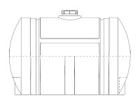 Snyder Horizontal Leg Tank (1.9 HDLPE) - 525 Gallon