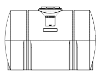 Snyder Horizontal Leg Tank (1.9 HDLPE) - 500 Gallon