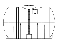 Snyder Horizontal Leg Tank (1.9 HDLPE) - 535 Gallon