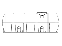 Snyder Horizontal Leg Tank (1.9 HDLPE) - 1025 Gallon