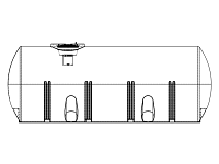 Snyder Horizontal Leg Tank (1.9 HDLPE) - 1685 Gallon