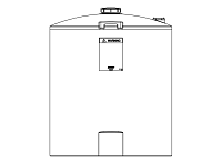Snyder Vertical Chemical Tank (ASTM Certified) - HDLPE - 200 Gallons