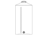 Snyder Vertical Chemical Storage Tank - 65 Gallon