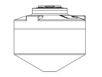 Snyder Cone Bottom Tank (1.9 HDLPE) - 225 Gallon