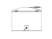 Snyder Vertical Water Storage Tank (Natural White) - 1500 Gallon