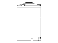 Snyder Vertical Chemical Storage Tank - 1900 Gallon
