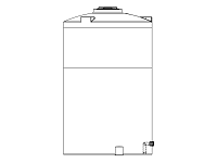 Snyder Vertical Chemical Storage Tank - 1900 Gallon