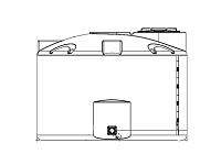Snyder Vertical Water Storage Tank (Natural White) - 550 Gallon