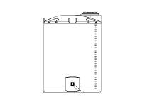 Snyder Vertical Water Storage Tank (Natural White) - 1100 Gallon