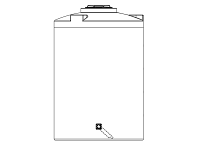 Snyder Vertical Chemical Storage Tank - 1000 Gallon
