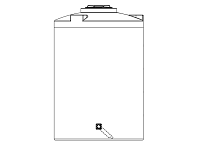 Snyder Vertical Chemical Storage Tank - 1000 Gallon