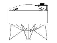 Snyder Cone Bottom Tank (1.9 HDLPE) - 1000 Gallon