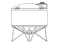 Snyder Cone Bottom Tank (1.9 HDLPE) - 1400 Gallon