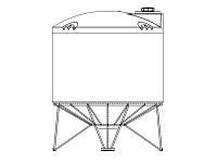 Snyder Cone Bottom Tank (1.9 HDLPE) - 1650 Gallon
