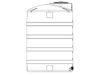 Snyder Vertical Water Storage Tank (Natural White) - 1000 Gallon