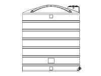 Snyder Vertical Water Storage Tank (Natural White) - 10000 Gallon
