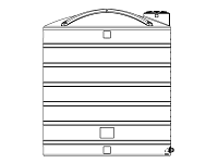 Snyder Vertical Chemical Storage Tank - 10000 Gallon