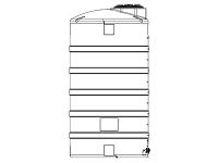 Snyder Vertical Water Storage Tank (Natural White) - 1300 Gallon