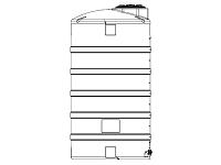 Snyder Vertical Water Storage Tank (Natural White) - 1300 Gallon