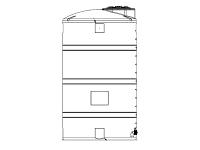 Snyder Vertical Water Storage Tank (Natural White) - 1500 Gallon