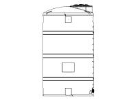 Snyder Vertical Water Storage Tank (Natural White) - 1500 Gallon