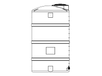 Snyder Vertical Chemical Storage Tank - 1500 Gallon