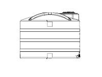 Snyder Vertical Water Storage Tank (Natural White) - 2000 Gallon